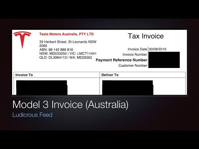 Tesla Model 3 Invoice Breakdown & Analysis Australia | Ludicrous Feed | Tesla Tom