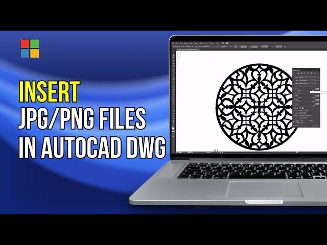 Insert JPG/PNG in AutoCAD DWG (editable) | AutoCAD Tutorial