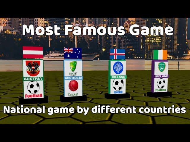 National Game By Different Countries | Comparsion | 3D Animation | Sports