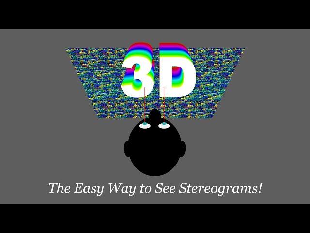 How to See / View a 3D Stereogram Hidden Image - Stereogram Tutorial