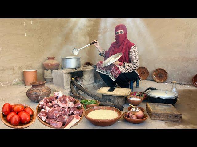 Mutton curry pulao Cooking and Eating | VILLAGE food Spicy food