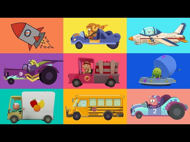 CARTOONS FOR KIDS  Cars, trucks, planes and more!  Vehicle Cartoons for Children