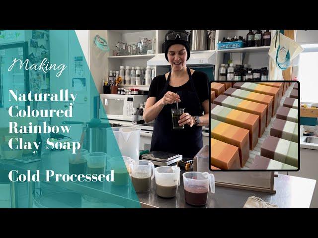 Making Rainbow Soap with Natural Clays | Using Custom Craft Tools Nara Soap Mold