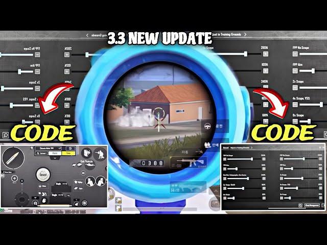 New update 3.4️Best Sensitivity Code +  Control Settings for BGMI / PUBG MOBILE 2024