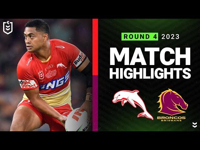 NRL 2023 | Dolphins v Brisbane Broncos | Match Highlights