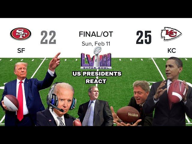 US Presidents React to Super Bowl 58