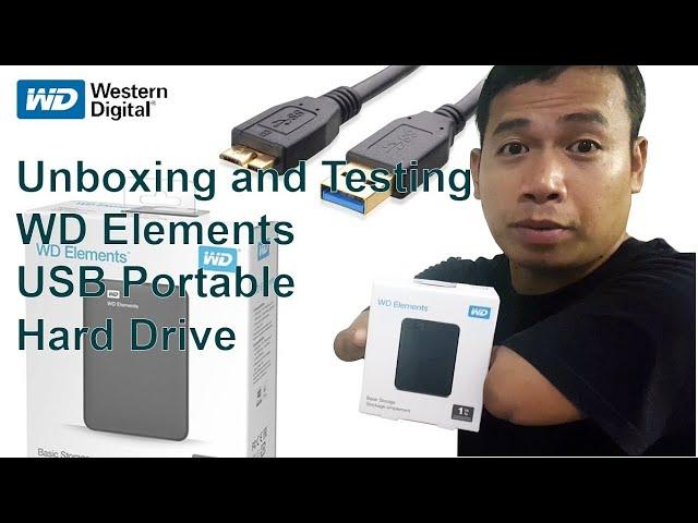 Unboxing and Testing WD Elements 1TB USB Portable HDD | ARIESABANGAN