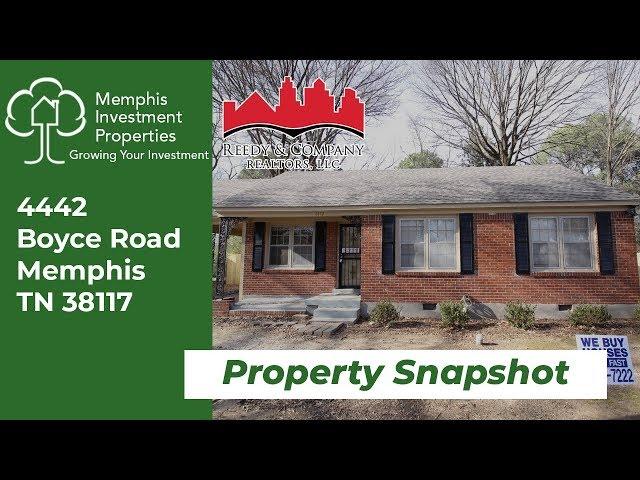 4442 Boyce Road Memphis  TN 38117 - Investment Property Turnkey Rental