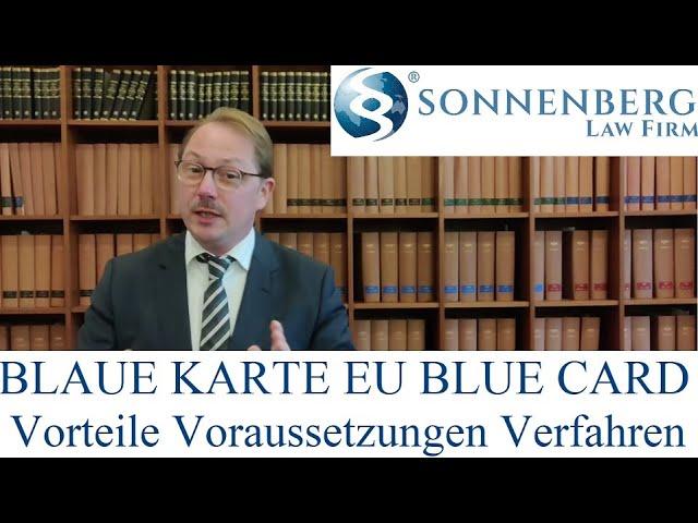 Blaue Karte EU Blue Card Voraussetzungen Verfahren Vorteile English Subtitles