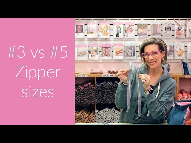 Zipper Talk - the difference between #3 and #5 zips