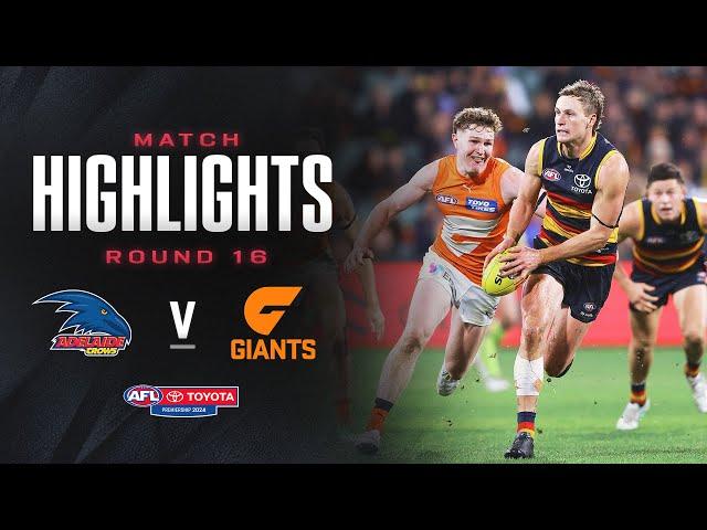 Adelaide Crows v GWS Giants Highlights | Round 16, 2024 | AFL