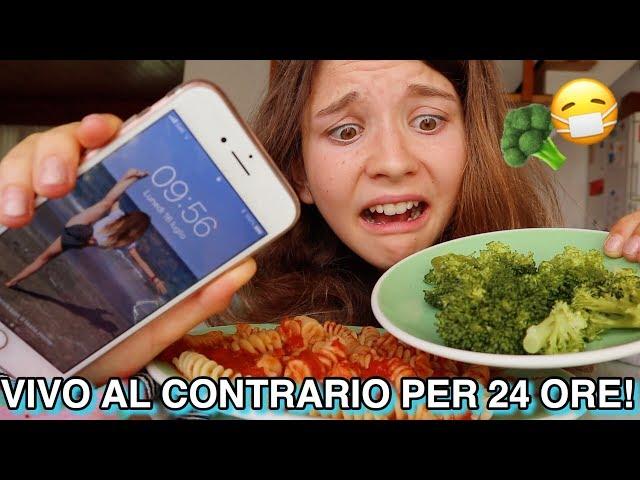 VIVO AL CONTRARIO PER 24 ORE! *BROCCOLI A COLAZIONE* || Valeria Vedovatti