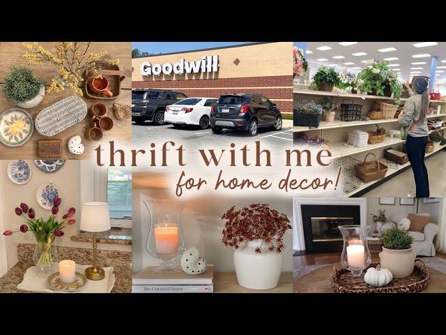 THRIFT STORE SHOPPING & DECORATING | thrifting home decor on a budget + fall home decorating ideas!