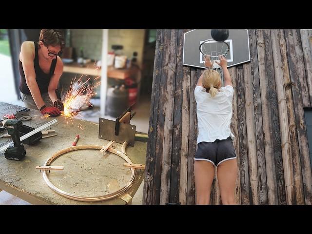 Backyard Basketball Hoop Made From Trash — Is This Genius or Madness? 