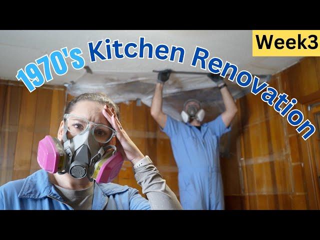 Week 3: Renovating our original 1970s Kitchen! | Discovering BLACK MOLD and KITCHEN LEAK during demo