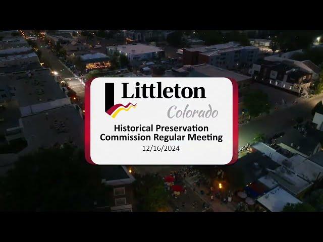 Historical Preservation Board - Regular Meeting - 12/16/2024