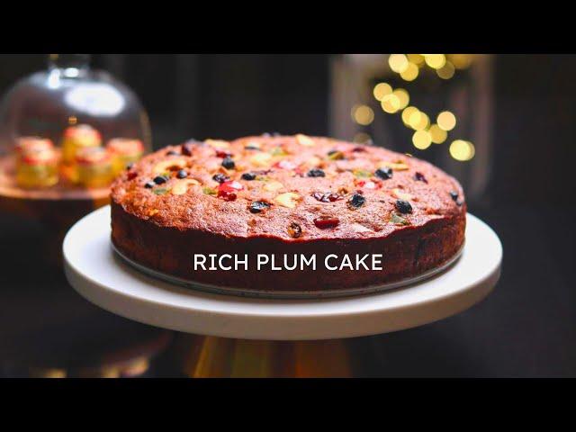 Rich Plum Cake Recipe | Soft, Moist, Flavourful Fruit Cake | Perfect for #Christmas #asmr #fruitcake