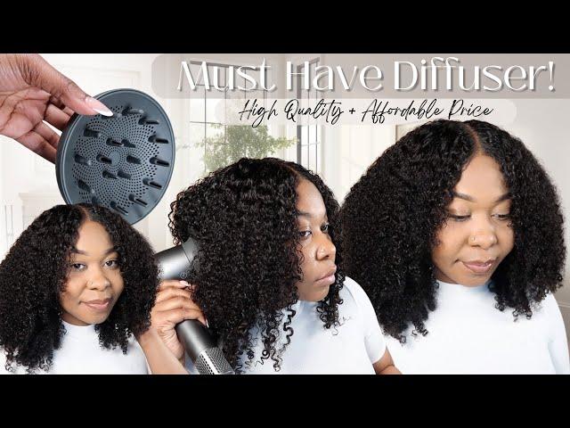 Affordable Diffuser Attachment + How To Define And Diffuse Curly Hair Ft. MelodySusie