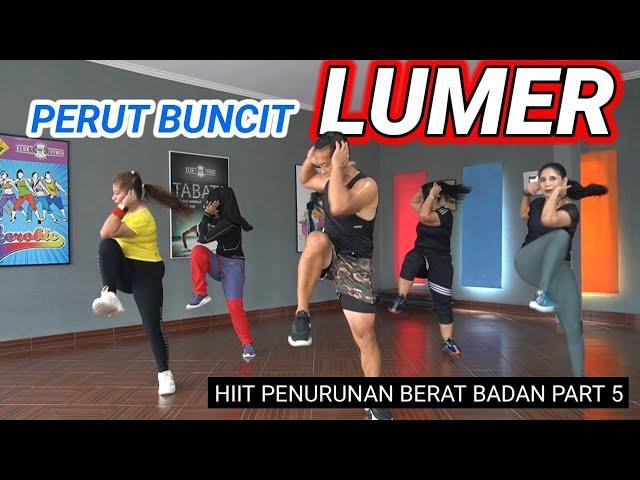 MENGECILKAN PERUT BUNCIT | HIIT PENURUNAN BERAT BADAN PART 5