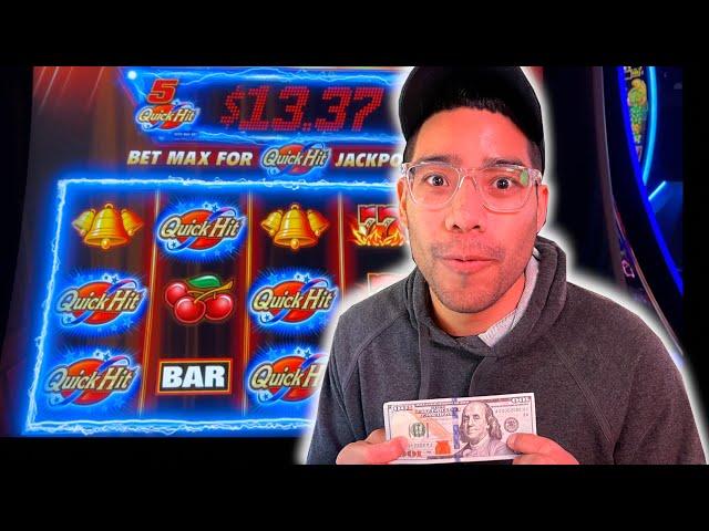 I Put $100 Into Quick Hit  Slot Machines At Planet Hollywood Las Vegas!