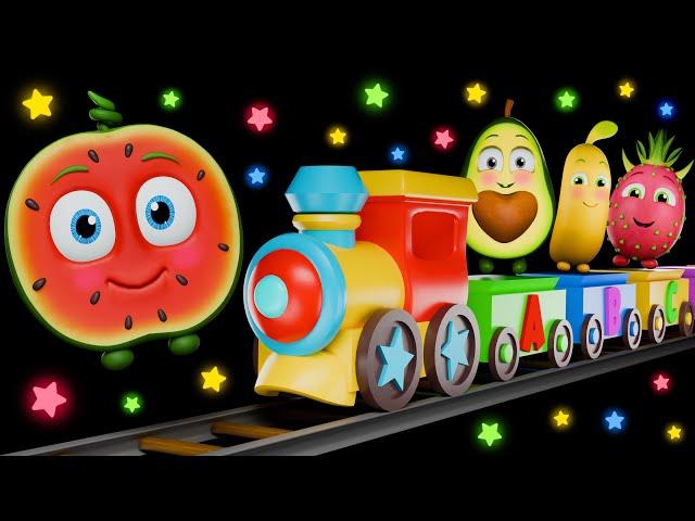  Funky Fruits ABC Train | Baby Sensory & Learning Videos 