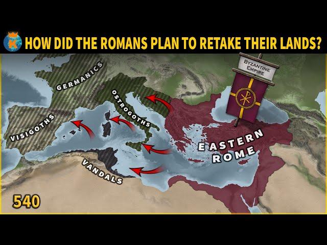 How did the Eastern Romans try to Retake their former Empire?