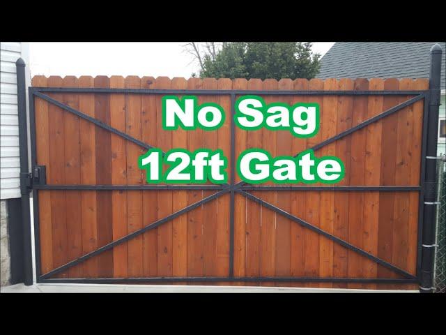 A TRUE No Sag Gate | 12ft Wide Steel Frame w/ Cedar