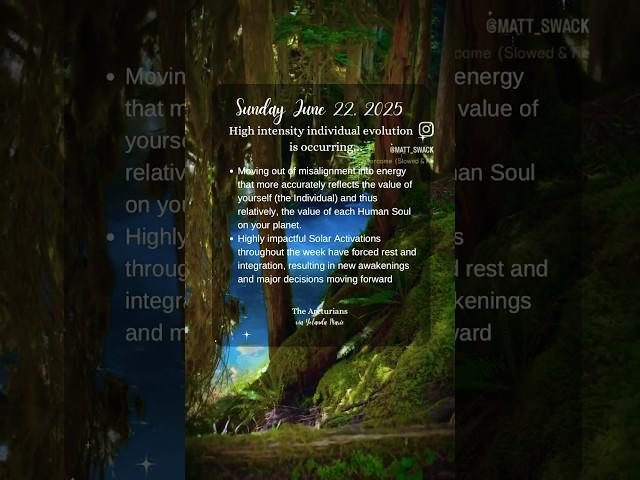Sunday June 22, 2025Moving into Alignment #arcturian #expand #ascend #nomorewar