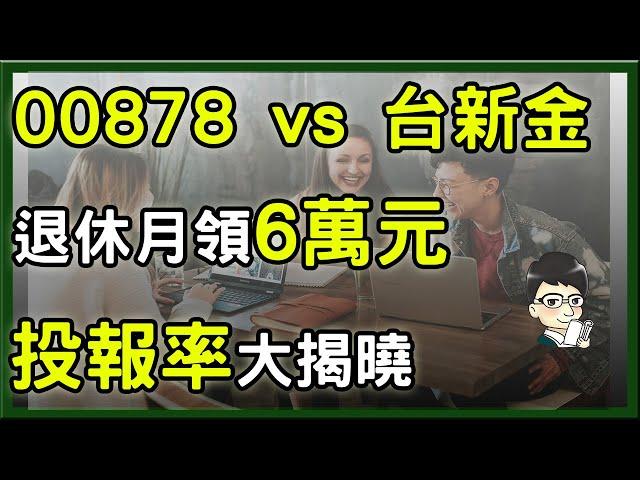 00878 vs金融股-台新金 打造退休月領6萬元，金融股沒落伍，這一檔投報率意外出色