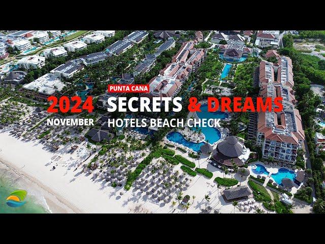 Secrets Royal Punta Cana & Dreams Hotels in November 2024 - Beach Walk + Drone View