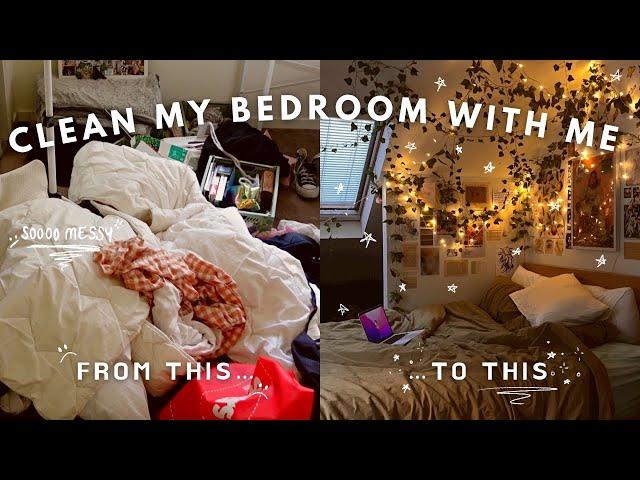 CLEAN MY BEDROOM WITH ME...again || room cleaning motivation! satisfying! aesthetic!