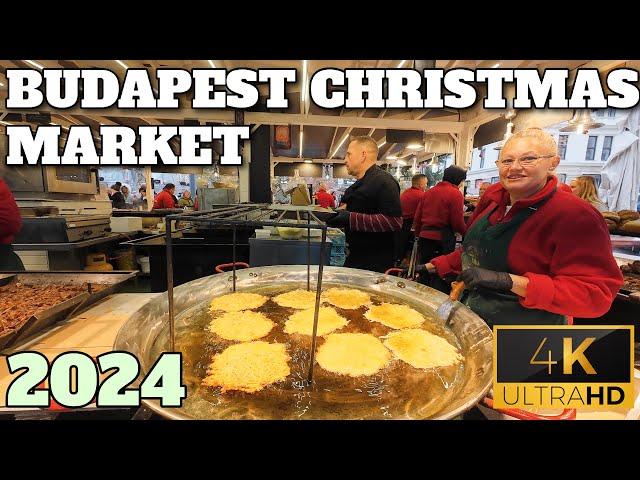 2024 BUDAPEST CHRISTMAS MARKET FULL TOUR - HUNGARY - 4K