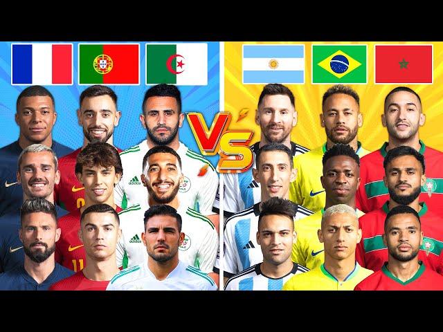 France Portugal Algeria  Argentina Brazil Morocco  Ultimate Trio Comparison 