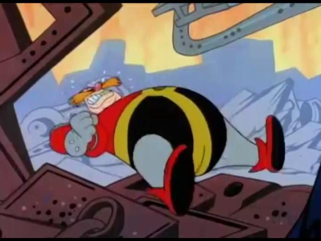 AoStH - Dr. Robotnik is crying because he fell and he can't get up