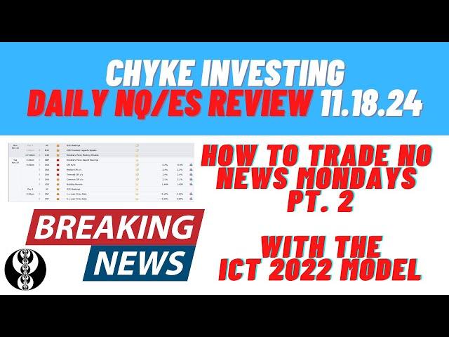 How To Trade ICT Smart Money Concepts | How To Trade No News Monday Pt. 2