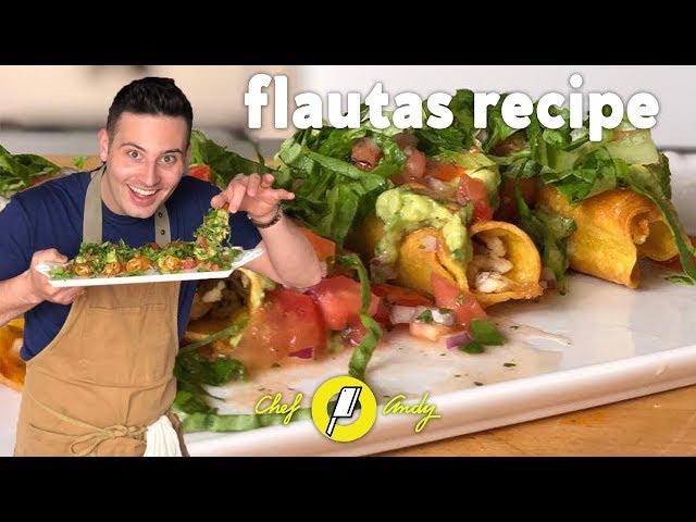 Flautas - Mexican Food Recipes // Chef Andy