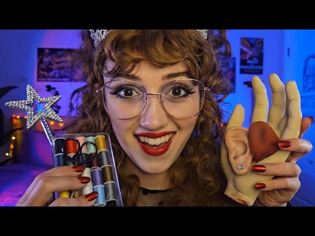 ASMR Lisa Frankenstein Sews You Together 🪡(whispered roleplay, personal attention, face touching)