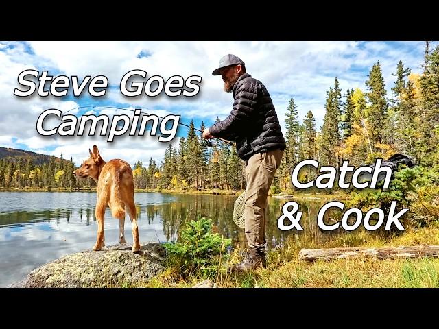 High Country Pack Goat Trout Fishing Catch & Cook Camping Adventure Firebox Stove Peach Cobbler Pie