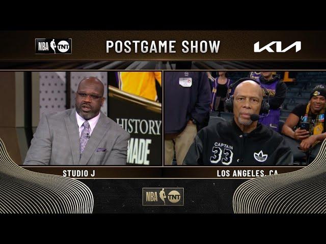 Kareem Reacts to LeBron James Breaking NBA Scoring Record | NBA on TNT