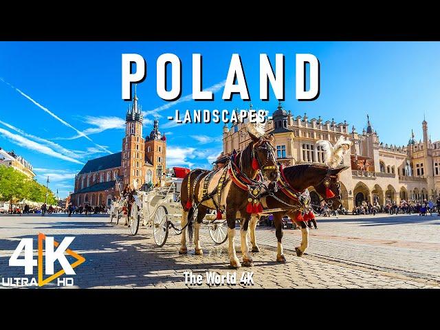 Poland 4K - The Heart of Europe: Stunning Architecture and Natural Wonders with Calming Music