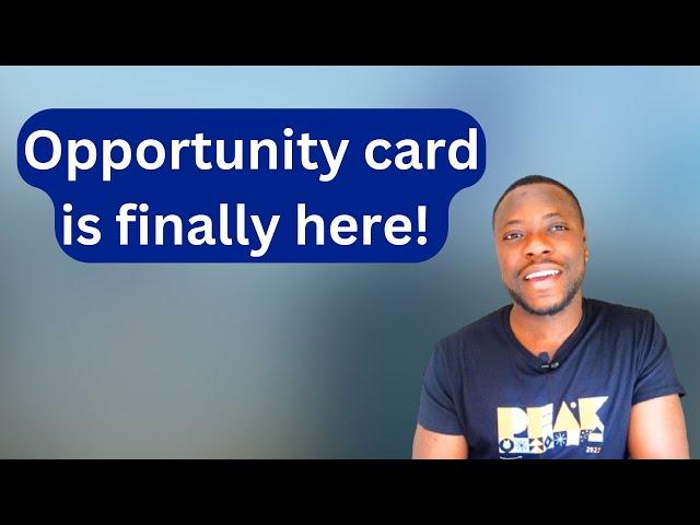 opportunity card - application and certificate recognition