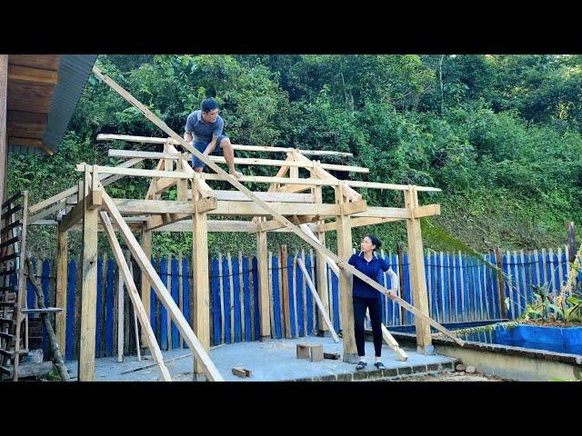 Design and installation of hand beams for new houses | Harvesting bamboo shoots to sell