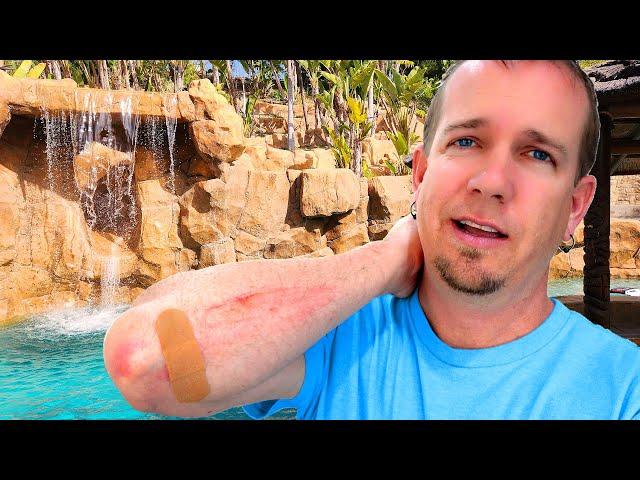 I Fall Off Water Slide Trying to Clean it!! Caught on Camera!