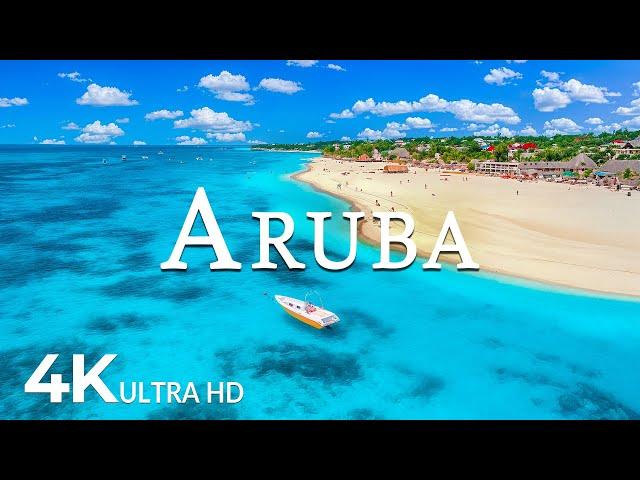 FLYING OVER ARUBA (4K UHD) - Relaxing Music Along With Beautiful Nature Video - 4K Video ULTRA HD