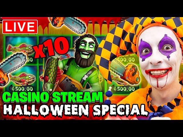 SLOTS LIVE  HALLOWEEN CASINO STREAM: Biggest Wins with mrBigSpin