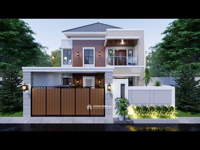 DESAIN RUMAH MEWAH 10X15 METER 2 LANTAI 4 KAMAR TIDUR