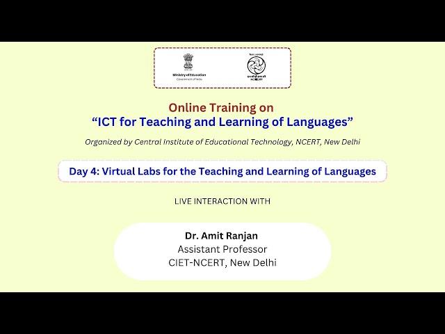 Day 4: Virtual Labs for the Teaching and Learning of Languages