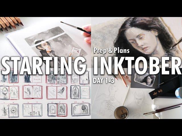 Starting Inktober 2024 Art Vlog・How to plan, prep, and start an art challenge・favorite prompts