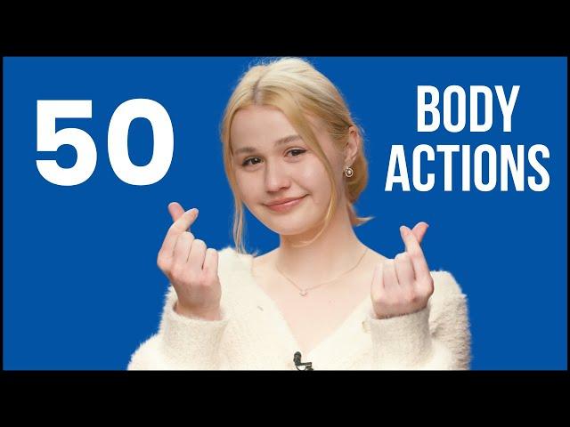 50 Body Action Verbs Acted Out | Learn English Expressions