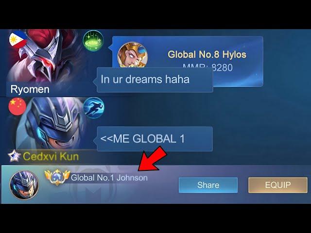 PRANK GLOBAL 1 JOHNSON in SOLO!(Then show my real badge)